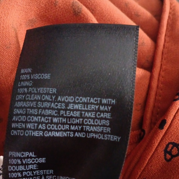 Whistles Rust Polka Dot Satin Bias Cut Slip Midi Dress Spaghetti Strap US 6 - Picture 12 of 12